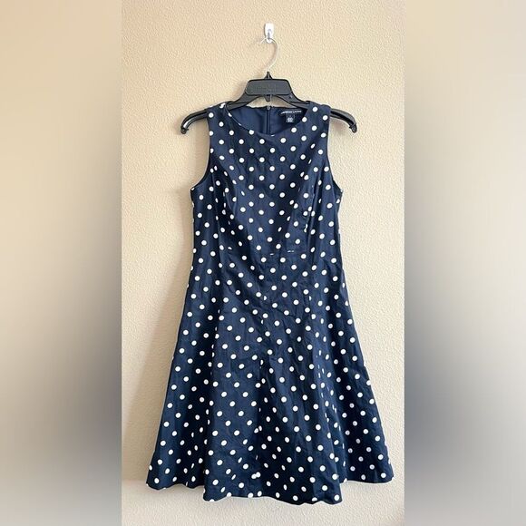 American Living Polka Dot A Line Dress - Picture 1 of 10